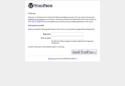安裝WordPress