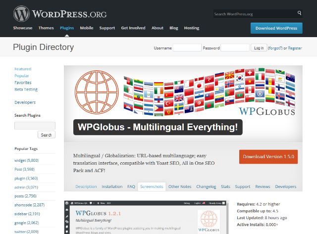 WPGlobus - Multilingual Everything!