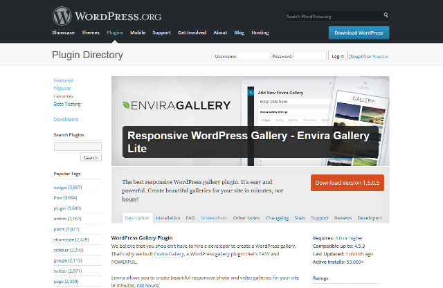 Responsive WordPress Gallery - Envira Gallery Lite 外掛程式