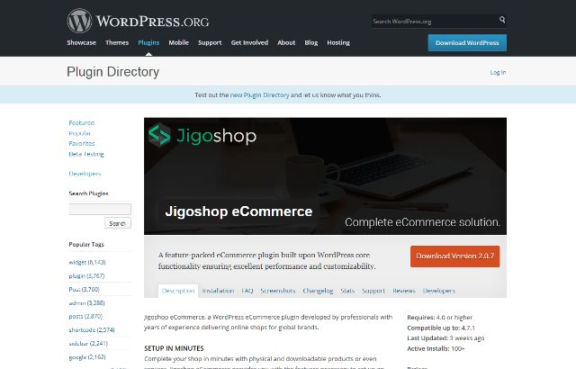 Jigoshop eCommerce 外掛程式