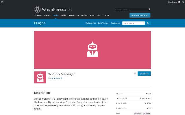 WordPress Plugin WP Job Manager - 求職版外掛程式