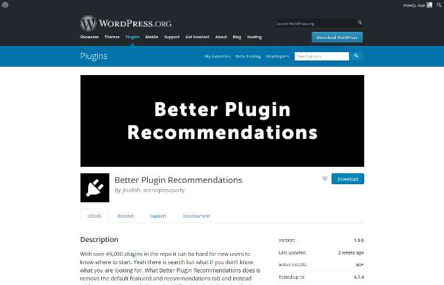 WordPress Better Plugin Recommendations