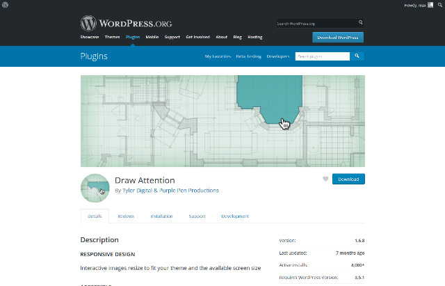 WordPress Plugin Draw Attention – 影像地圖外掛程式