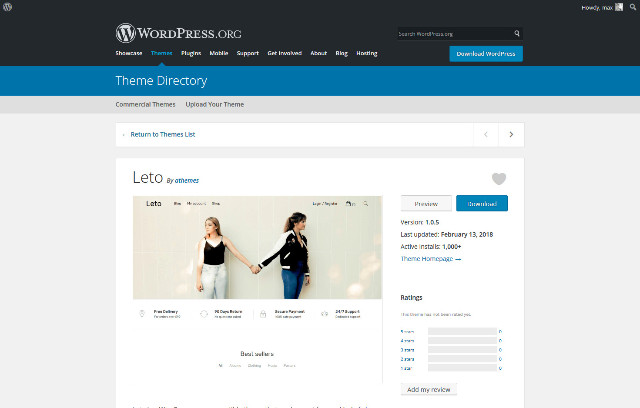WordPress Theme Leto – 通用型商店佈景主題