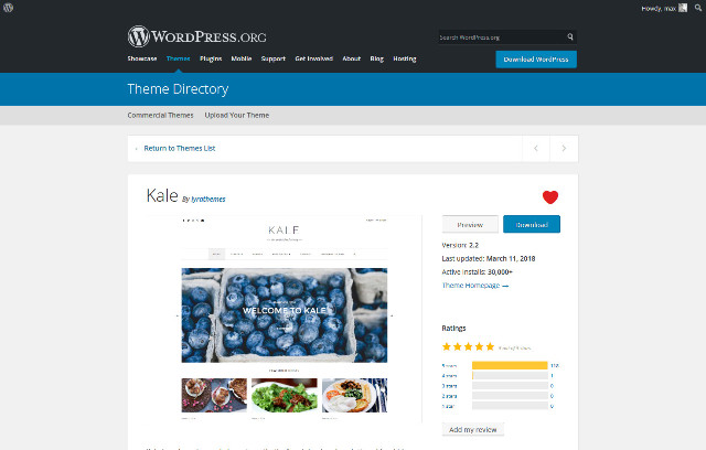 WordPress Theme Kale