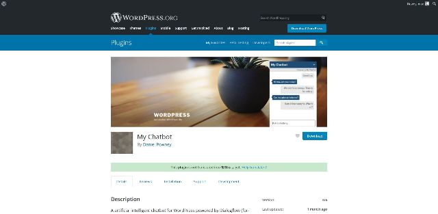 WordPress Plugin My Chatbot – 聊天機器人外掛程式