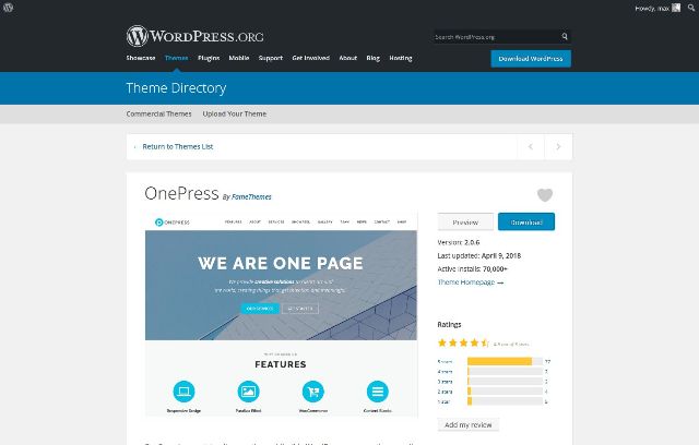 WordPress Theme OnePress – 一頁式佈景主題