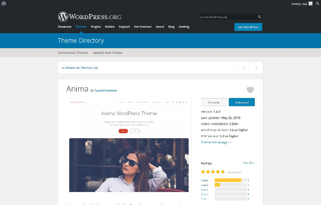 WordPress Theme Anima – 高度自訂化佈景主題