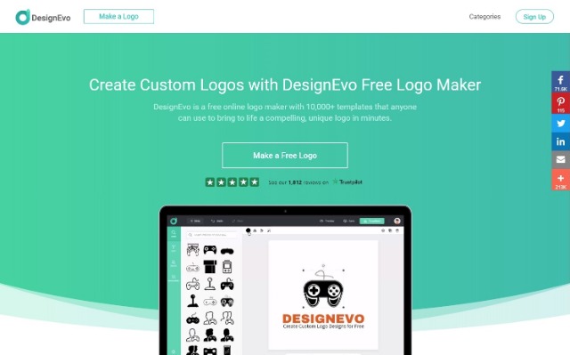 DesignEvo Free Logo Maker – 免費圖示製作網站