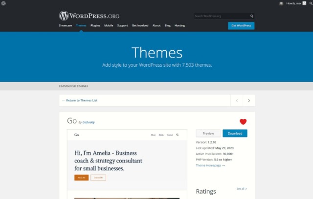 WordPress Theme Go – 創新佈景主題