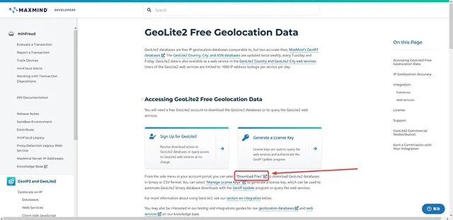 GeoLite2 Free Geolocation Data