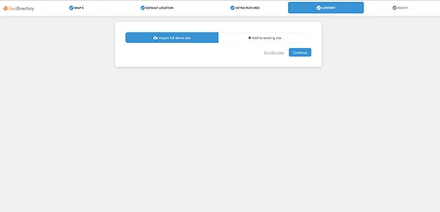 GeoDirectory 商業目錄外掛程式設定精靈步驟四