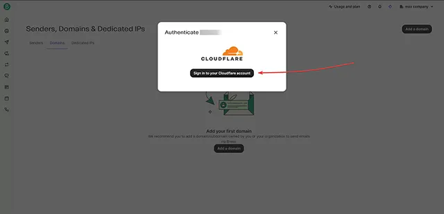 授權 Cloudflare 管理網域名稱的設定