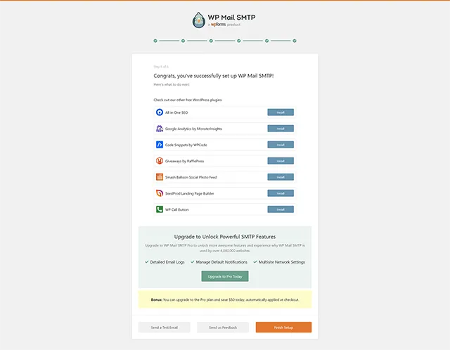 WP Mail SMTP 發信外掛程式安裝設定完成