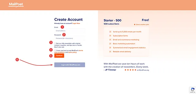 Creat Account 建立帳號