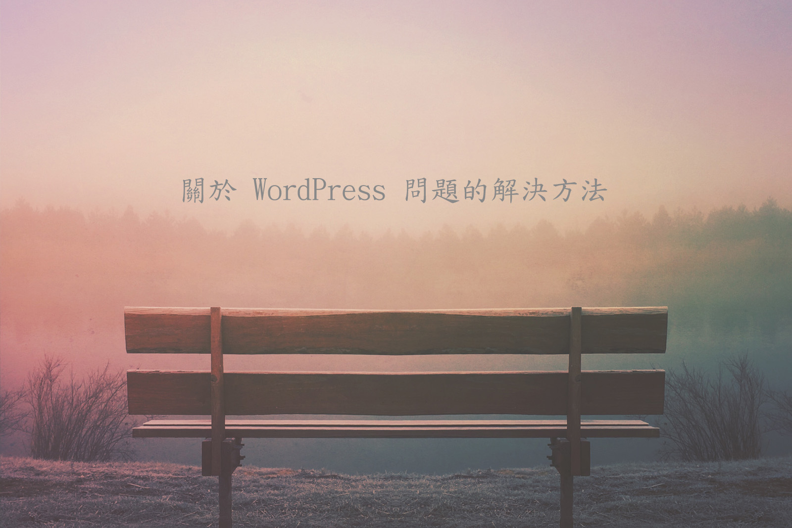 關於 WordPress 問題的解決方法