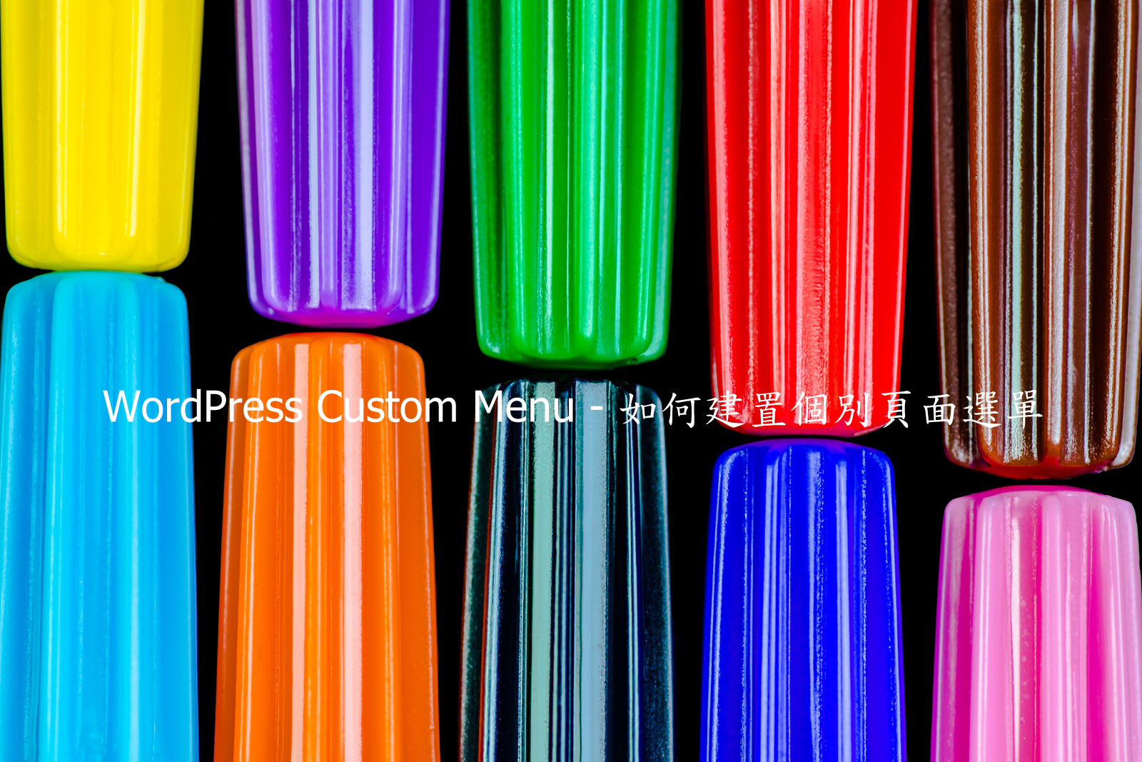 WordPress Custom Menu – 如何建置個別頁面選單