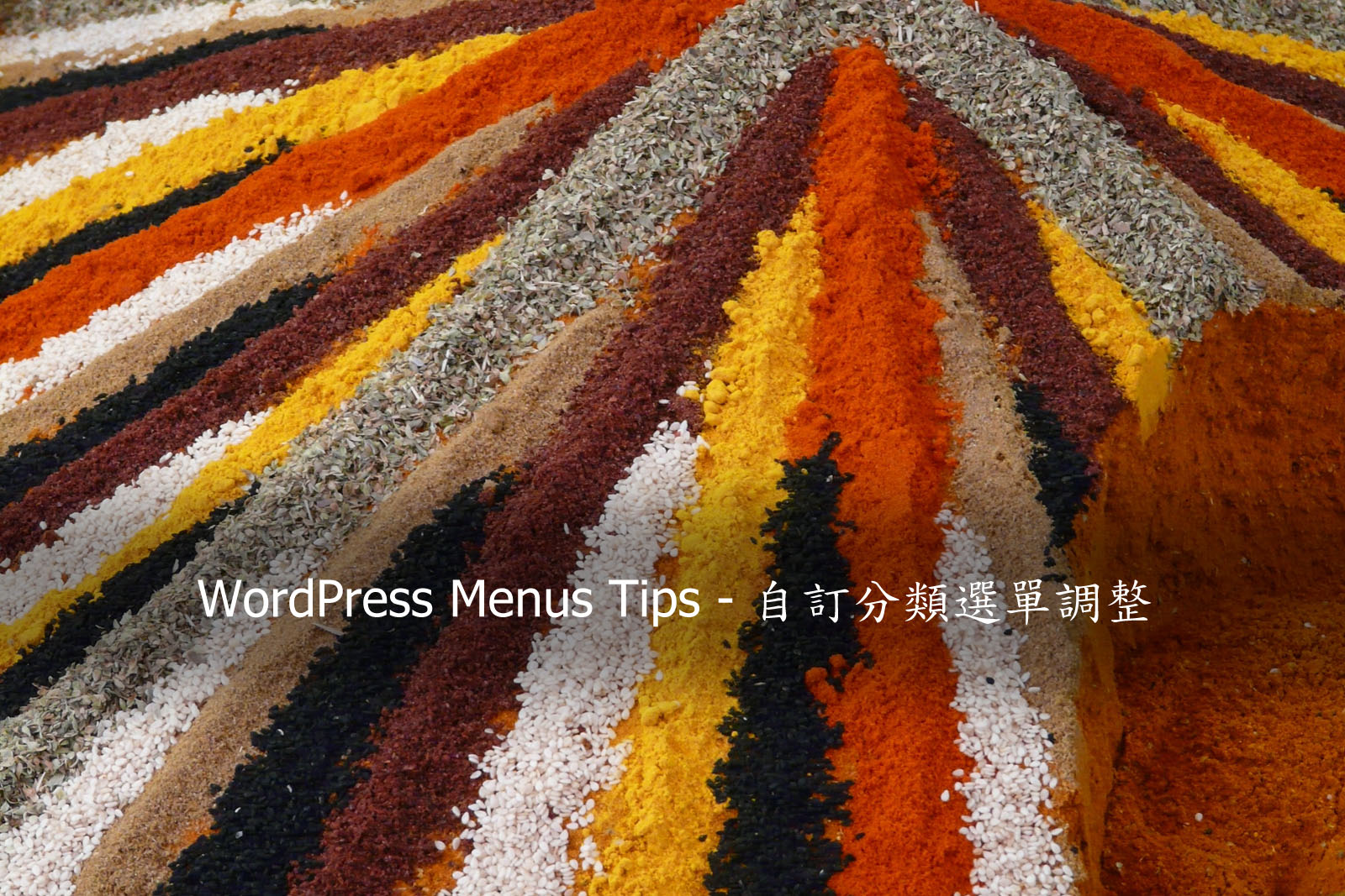 WordPress Menus Tips – 自訂分類選單調整