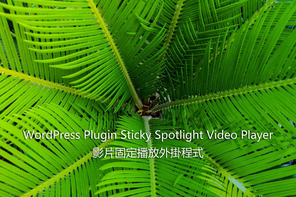 WordPress Plugin Sticky Spotlight Video Player