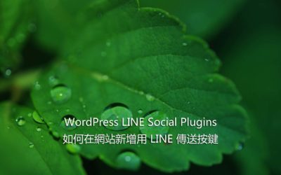 WordPress LINE Social Plugins – 如何在網站新增用 LINE 傳送按鍵