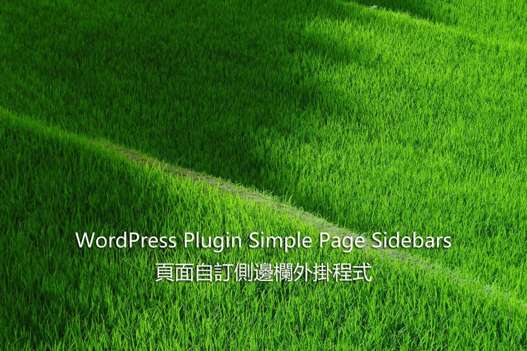 WordPress Plugin Simple Page Sidebars